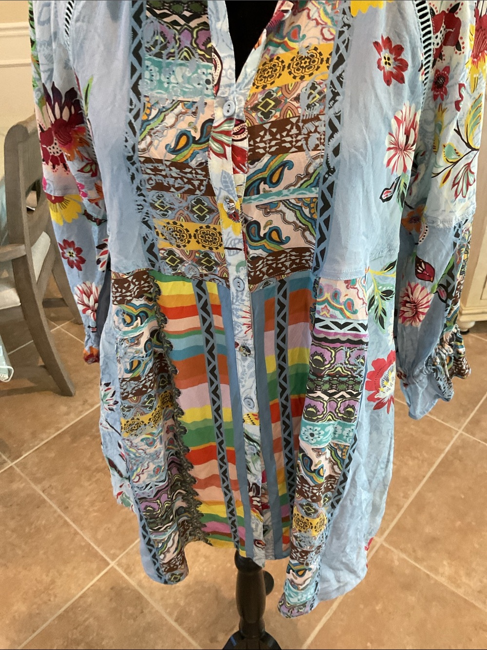 Johnny Was Rainbow Adonia tunic, size XS - Picture 3 of 5